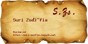 Suri Zsófia névjegykártya