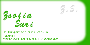 zsofia suri business card