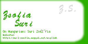 zsofia suri business card